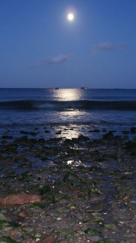 Moon At Freshwater East
